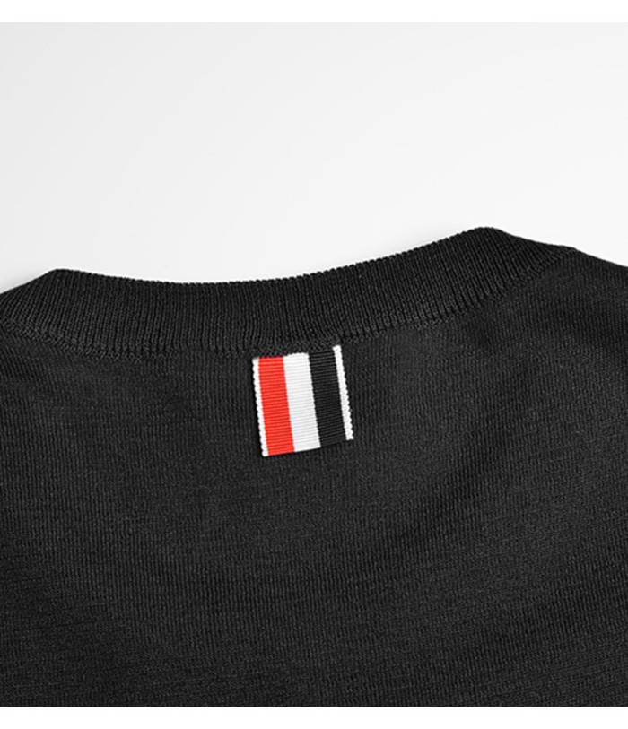 Thom Browne Fine Merino Wool 4-Bar Tee