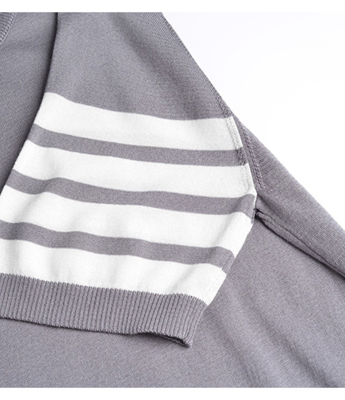 Thom Browne Fine Merino Wool 4-Bar Tee