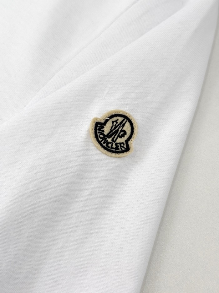 White Moncler x FRGMT Cartoon Logo Cotton T-Shirt