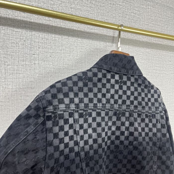 Louis Vuitton Flocked Damier Denim Trucker Jacket - Men