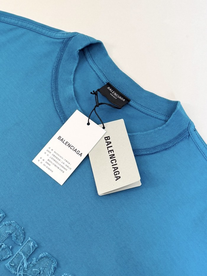 Balenciaga Men's Inside-out T-shirt Medium Fit in Black Faded
