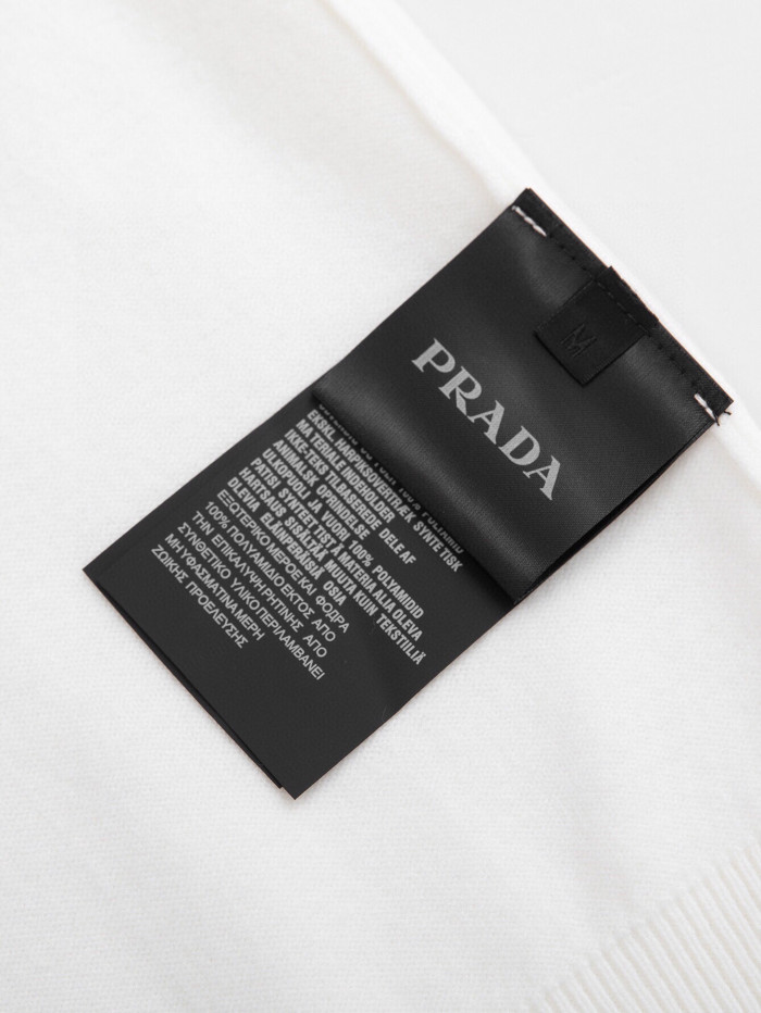Prada logo-print Fleece Sweatshirt  White