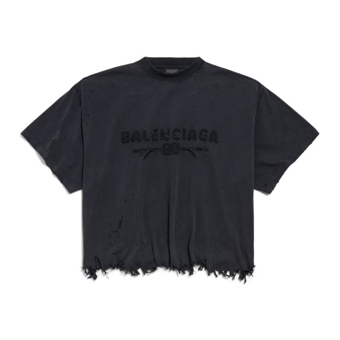 Balenciaga Diy Imprint T-shirt in Black Faded