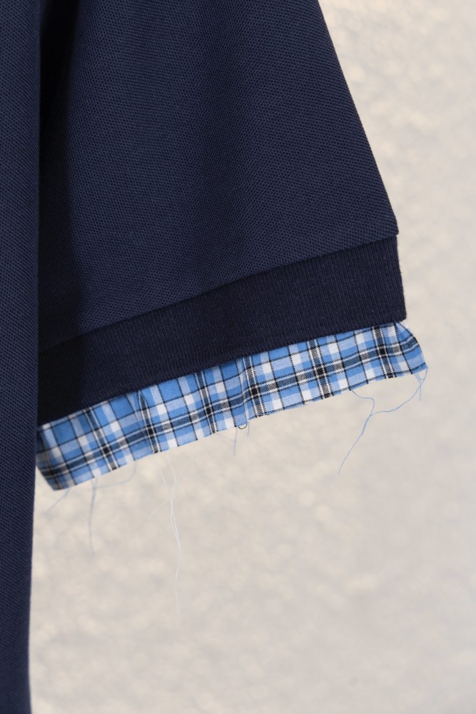 MiuMiu Short Sleeve Polo Top in Blue