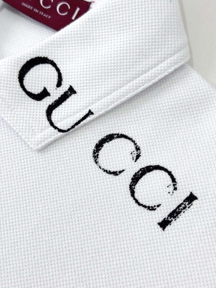 GUCCI Cotton polo shirt in Gucci Rosso Ancora red