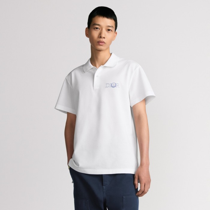 DIOR AND HYLTON NEL-polo Witte katoenpiqué