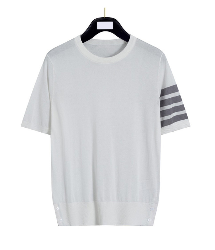 Thom Browne Fine Merino Wool 4-Bar Tee