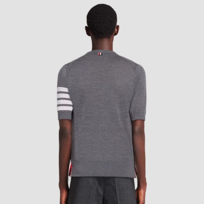 Thom Browne Fine Merino Wool 4-Bar Tee