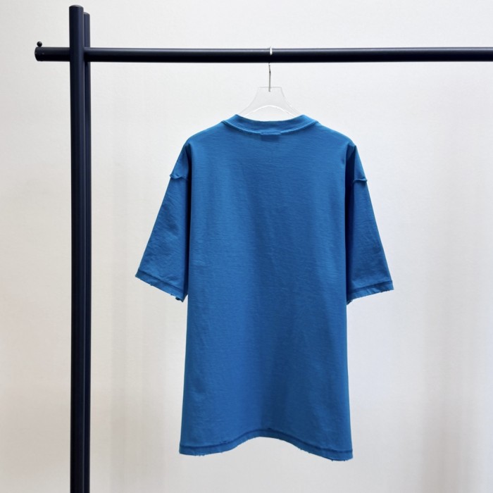 Balenciaga Men's Inside-out T-shirt Medium Fit in Black Faded