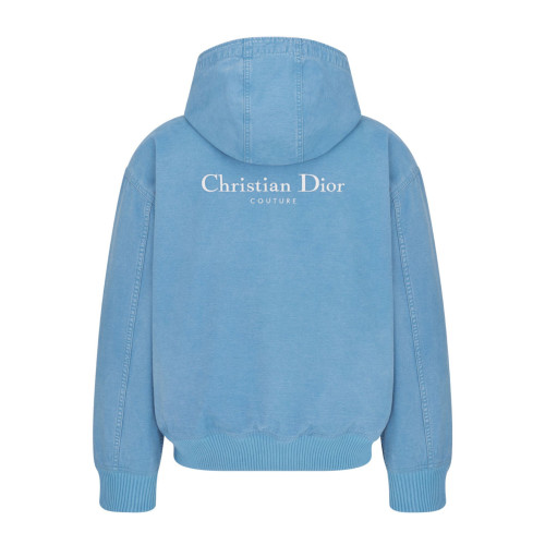 DIOR AND HYLTON NEL Oversized Shirt White Cotton Poplin with Blue Stripes