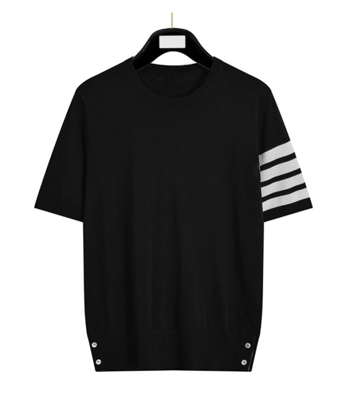 Thom Browne Fine Merino Wool 4-Bar Tee