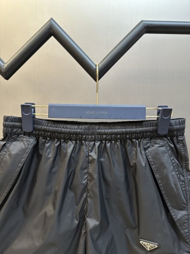 Prada Triangle Logo Shorts  Black