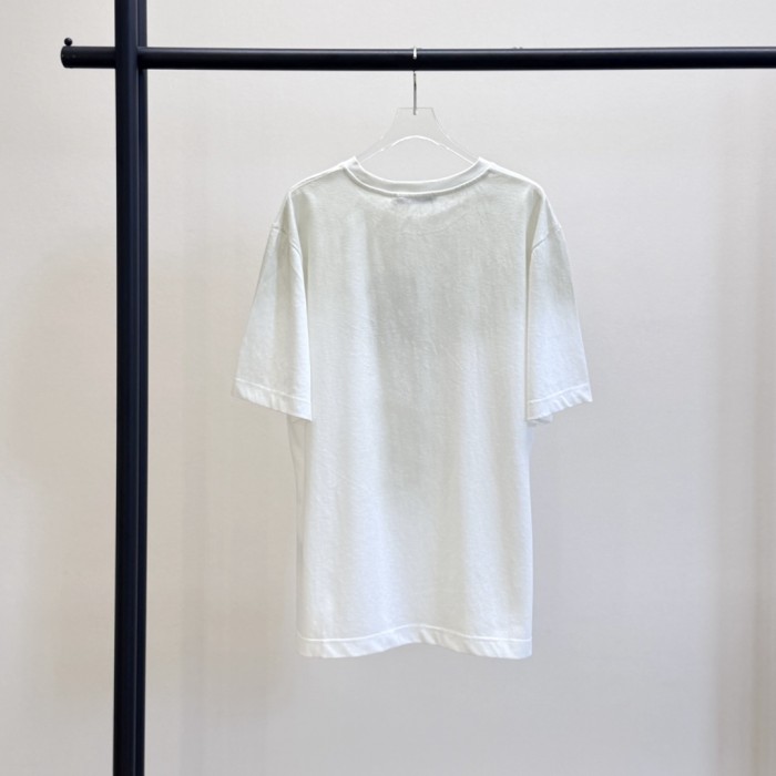Acne Studios Distressed logo cotton and hemp T-shirt
