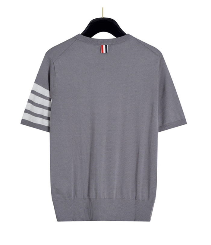 Thom Browne Fine Merino Wool 4-Bar Tee