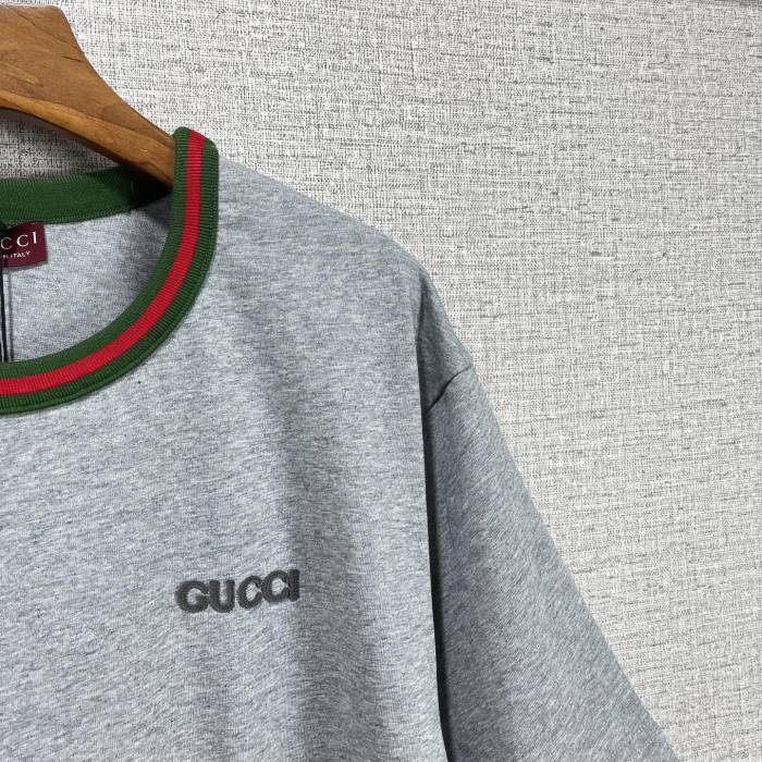 Gucci Web-Stripe Jersey T-shirt  Grey