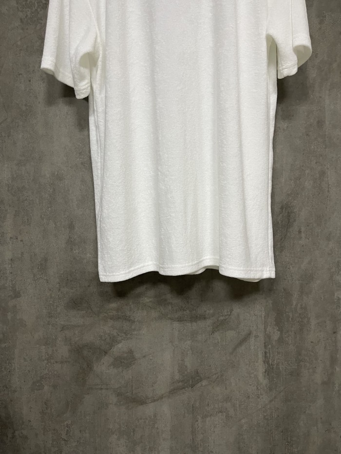 Christian Dior Couture T-Shirt, Relaxed Fit White Terry Cotton