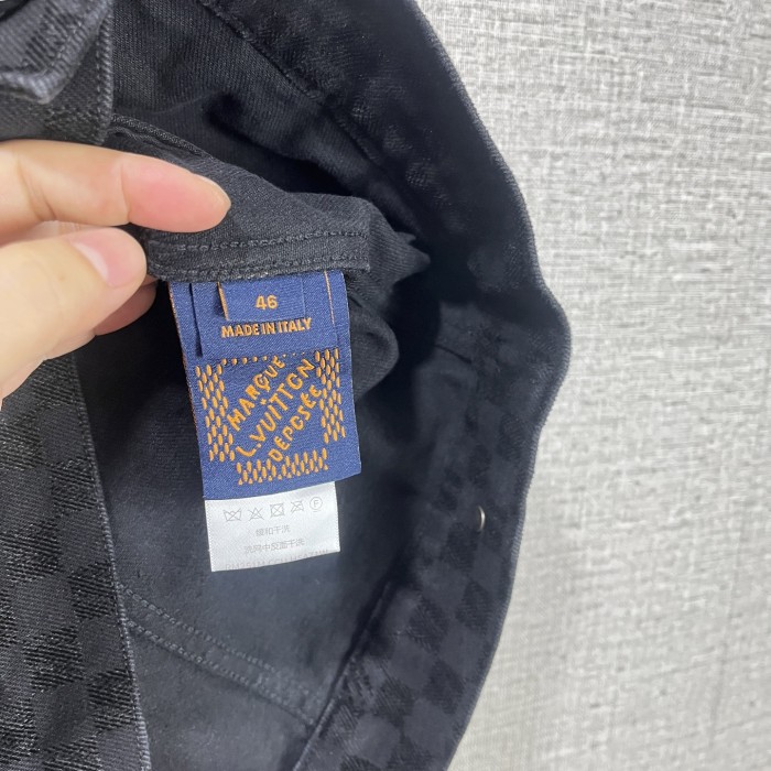 Louis Vuitton Flocked Damier Denim Trucker Jacket - Men