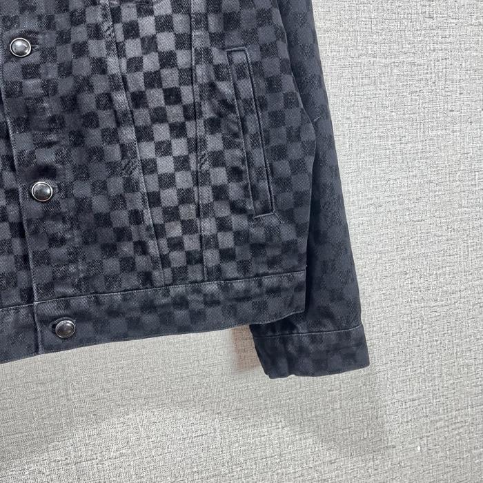 Louis Vuitton Flocked Damier Denim Trucker Jacket - Men