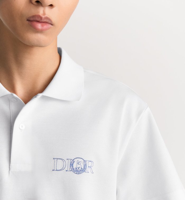 DIOR AND HYLTON NEL-polo Witte katoenpiqué