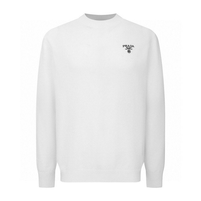 Prada logo-print Fleece Sweatshirt White