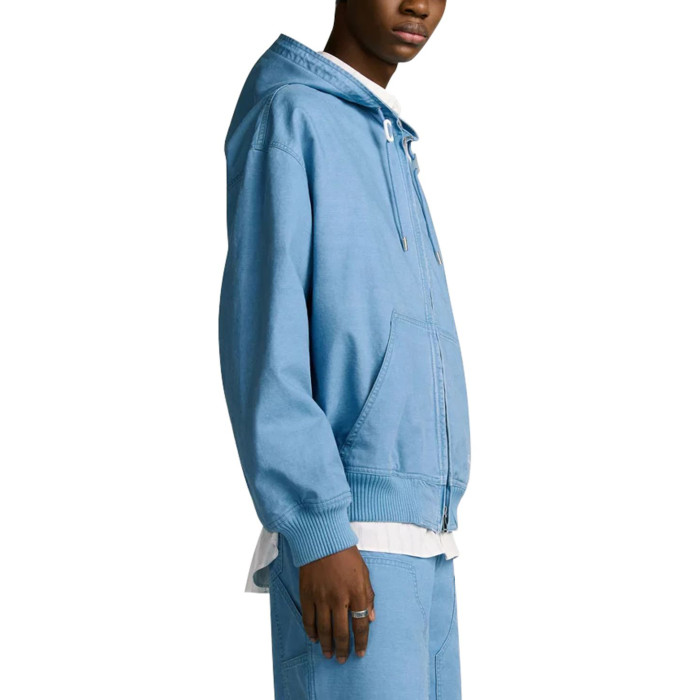 DIOR AND HYLTON NEL Oversized Shirt White Cotton Poplin with Blue Stripes