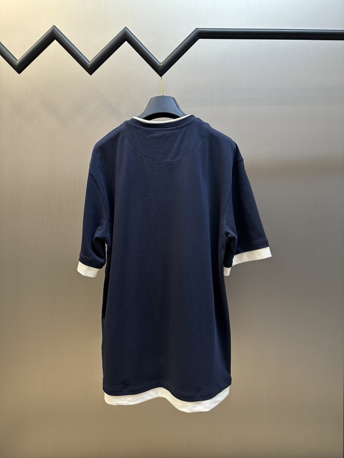 PRADA Chalk WhiteCamel Cotton polo shirt