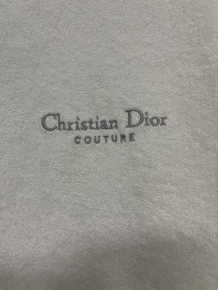 Christian Dior Couture T-Shirt, Relaxed Fit White Terry Cotton
