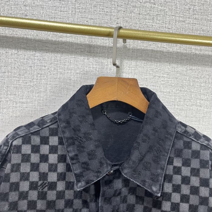 Louis Vuitton Flocked Damier Denim Trucker Jacket - Men