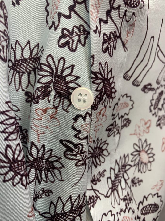 DIOR AND HYLTON NEL Shirt Green Silk Twill