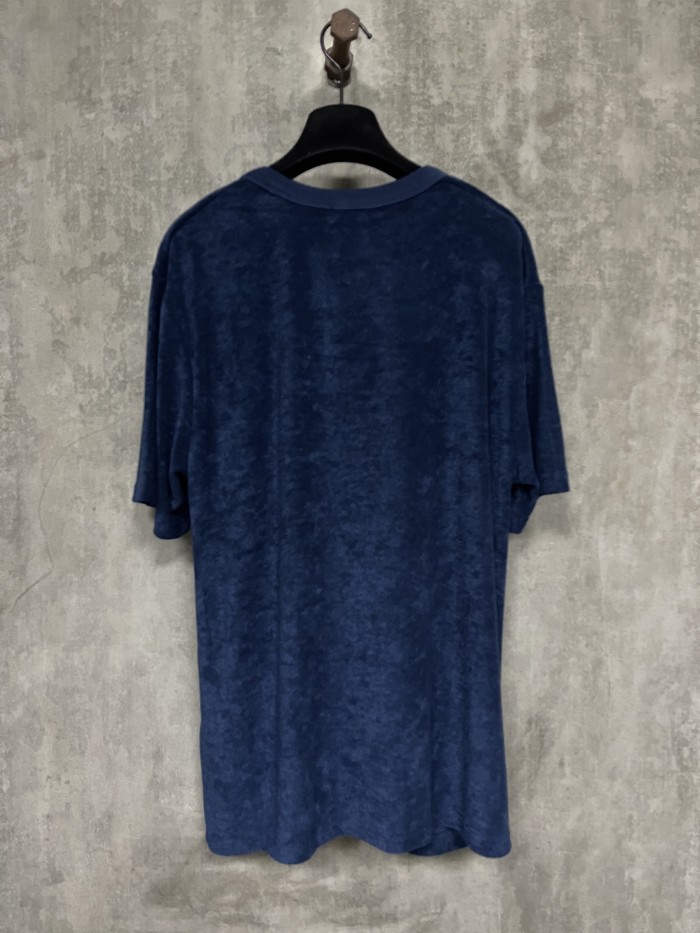 Christian Dior Couture T-Shirt, Relaxed Fit Blue Terry Cotton