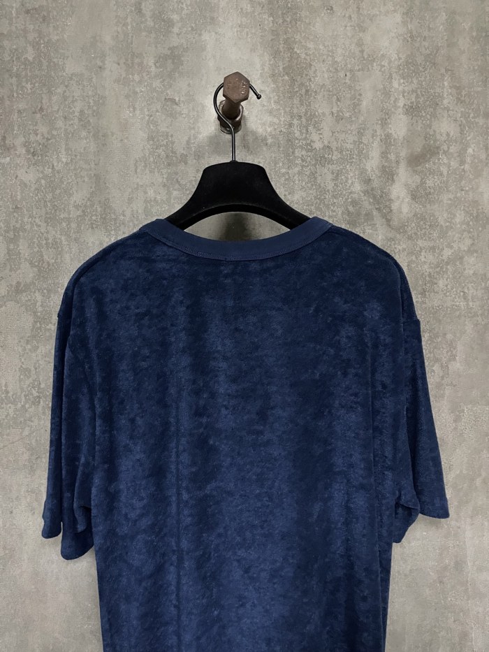 Christian Dior Couture T-Shirt, Relaxed Fit Blue Terry Cotton