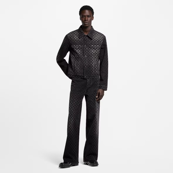 Louis Vuitton Flocked Damier Denim Trucker Jacket - Men