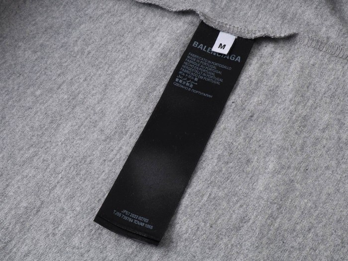 Balenciaga International Cropped T-shirt in Faded Black