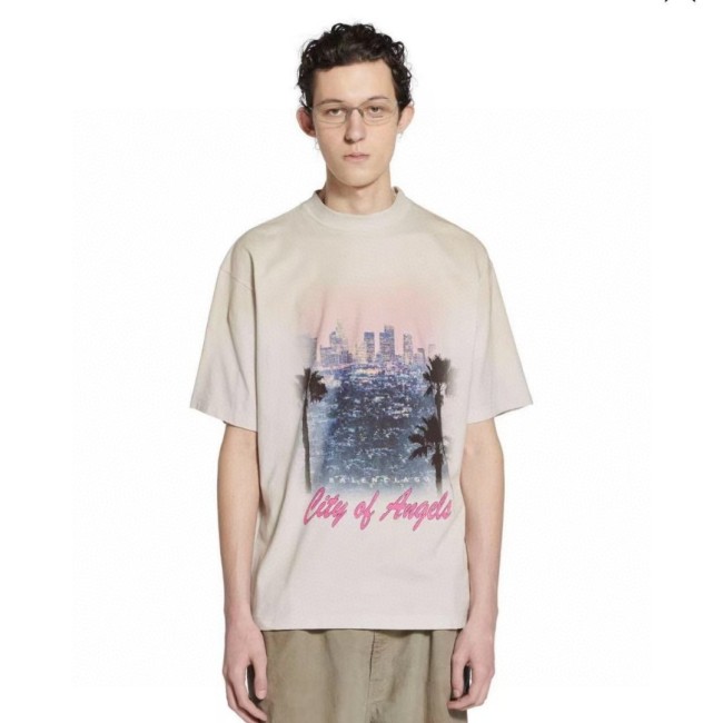 Balenciaga City Of Angels T-shirt Medium Fit in Black Faded