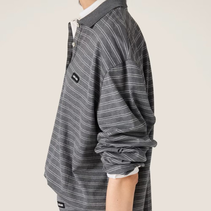 MIUMIU Cotton jersey polo shirt
