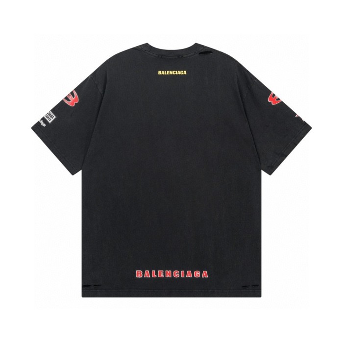 Balenciaga Men's Sponsor Logos Oversized Graphic T-Shirt
