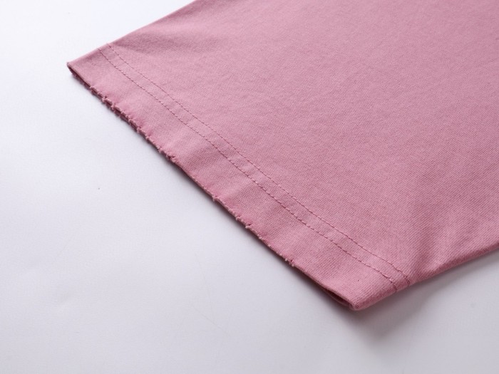 Women's Balenciaga Nail Polish Cropped T-shirt in Baby Pink
