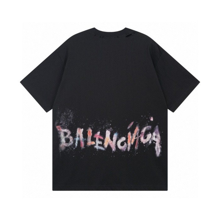 Balenciaga Nail Polish T-shirt Medium Fit in Faded Black
