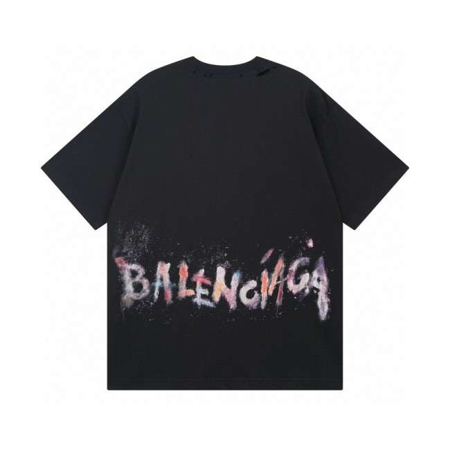 Balenciaga Nail Polish T-shirt Medium Fit in Faded Black
