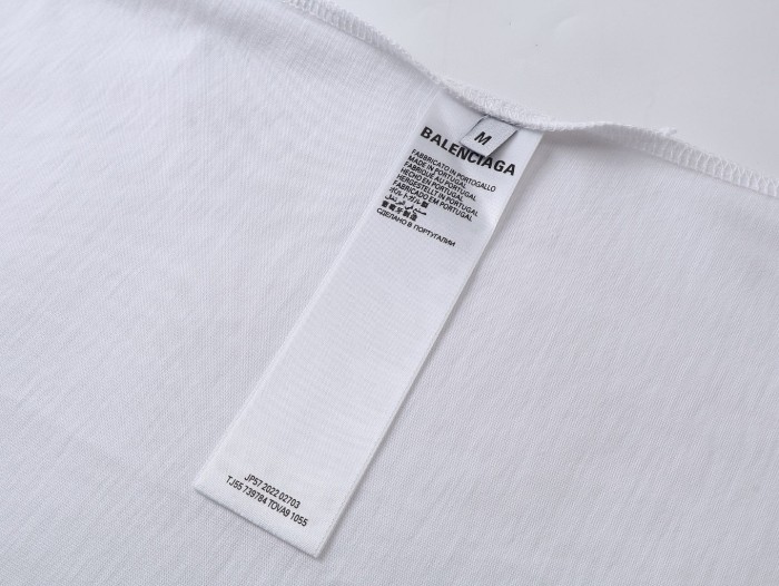 Balenciaga Men's Nano Bb T-shirt Medium Fit in Dirty White