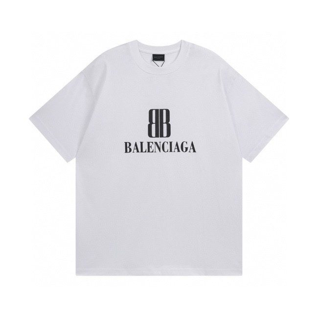 Balenciaga Men's Nano Bb T-shirt Medium Fit in Dirty White