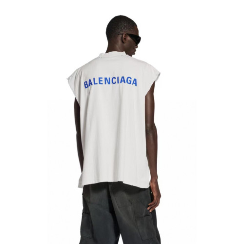 Men's Balenciaga Back Sleeveless T-shirt in Dirty