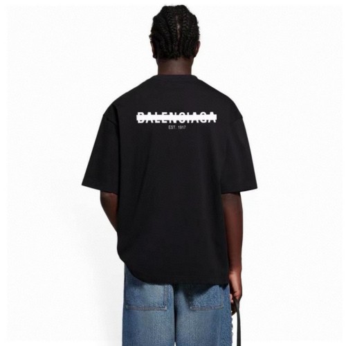 Men's Balenciaga SS21 Solid Color Logo Printing T-shirt