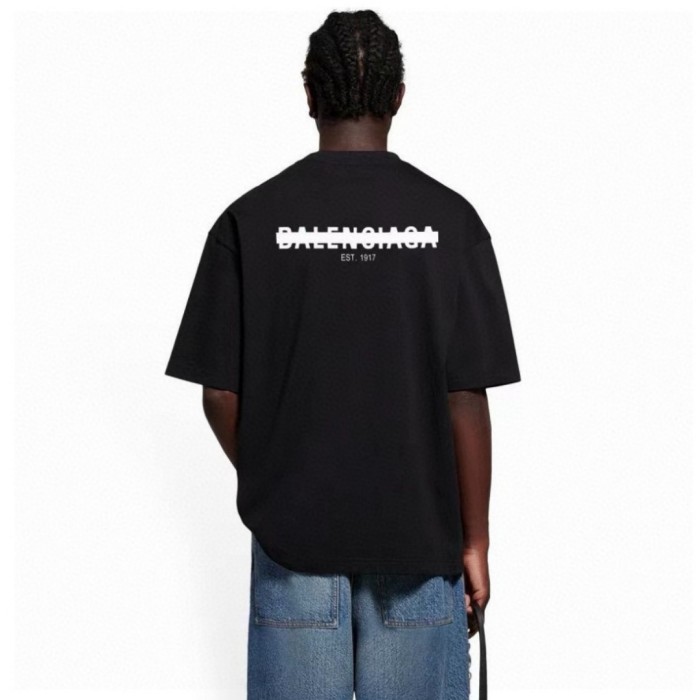 Men's Balenciaga SS21 Solid Color Logo Printing T-shirt