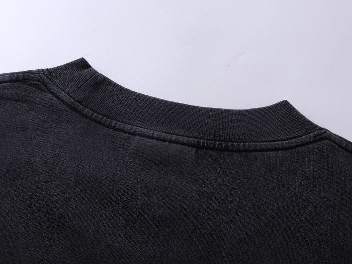 Balenciaga Men's Uniform Merch Oversized T-shirt in Black Faded
