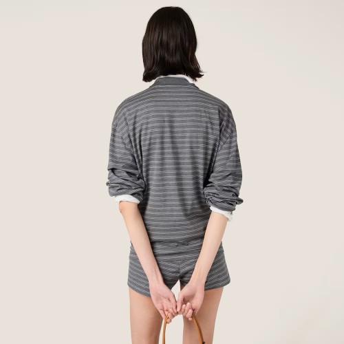 MIUMIU Cotton jersey polo shirt