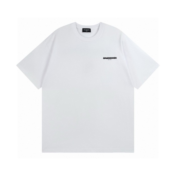 Men's Balenciaga SS21 Solid Color Logo Printing T-shirt