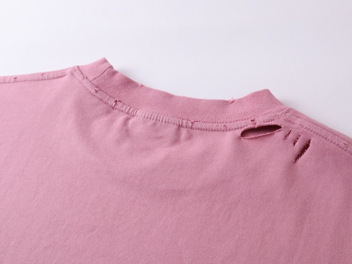 Women's Balenciaga Nail Polish Cropped T-shirt in Baby Pink