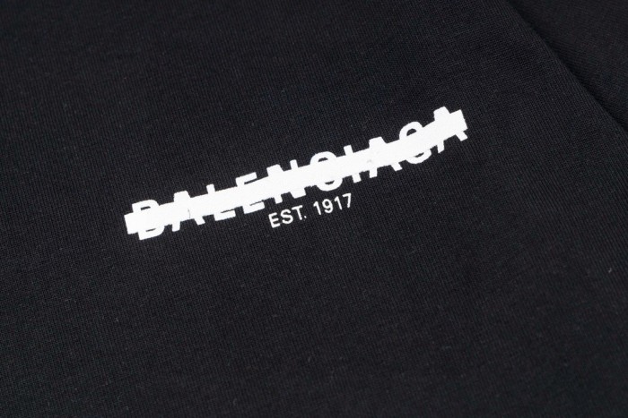 Men's Balenciaga SS21 Solid Color Logo Printing T-shirt