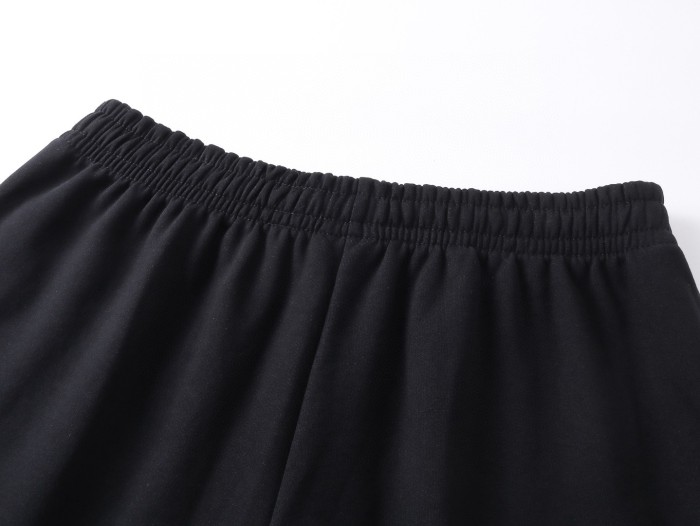 BALENCIAGA shorts in cotton with logo - Black